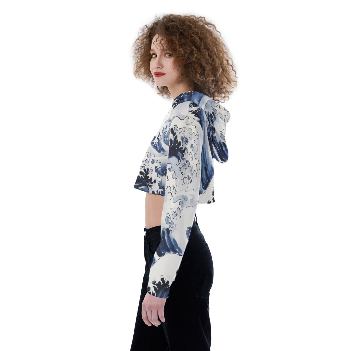 All-Over Print Women's Crop Top Hoodie