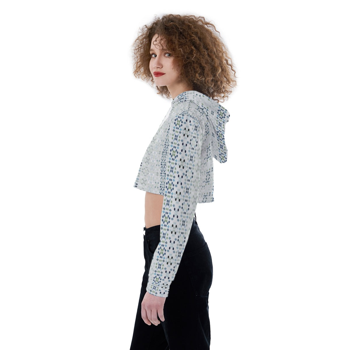 All-Over Print Women's Crop Top Hoodie