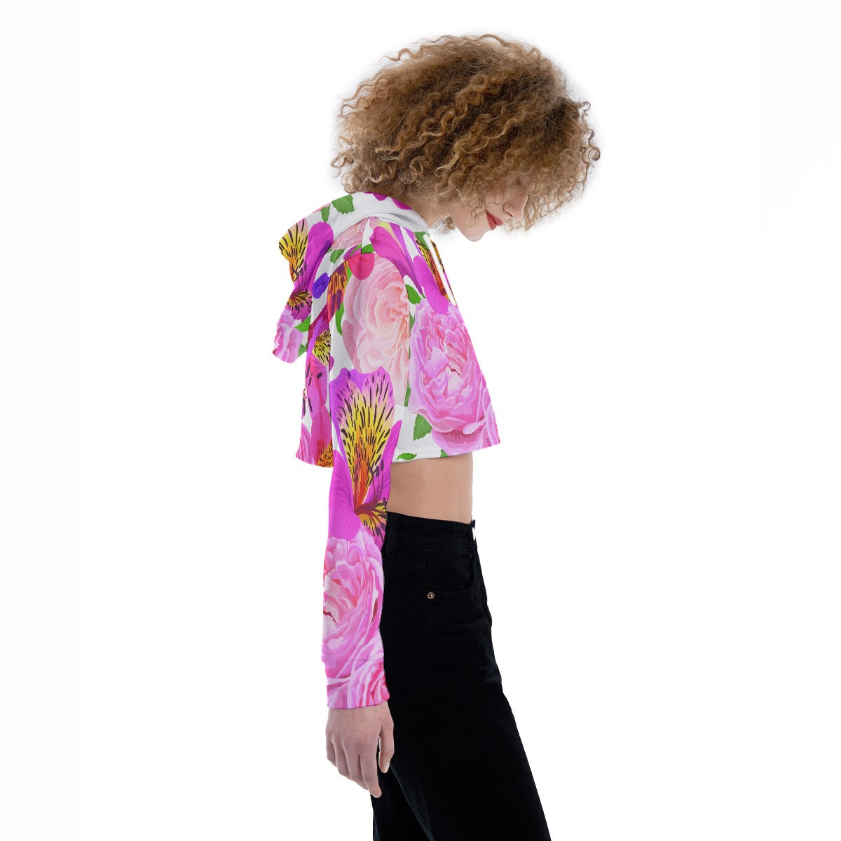 All-Over Print Women's Crop Top Hoodie