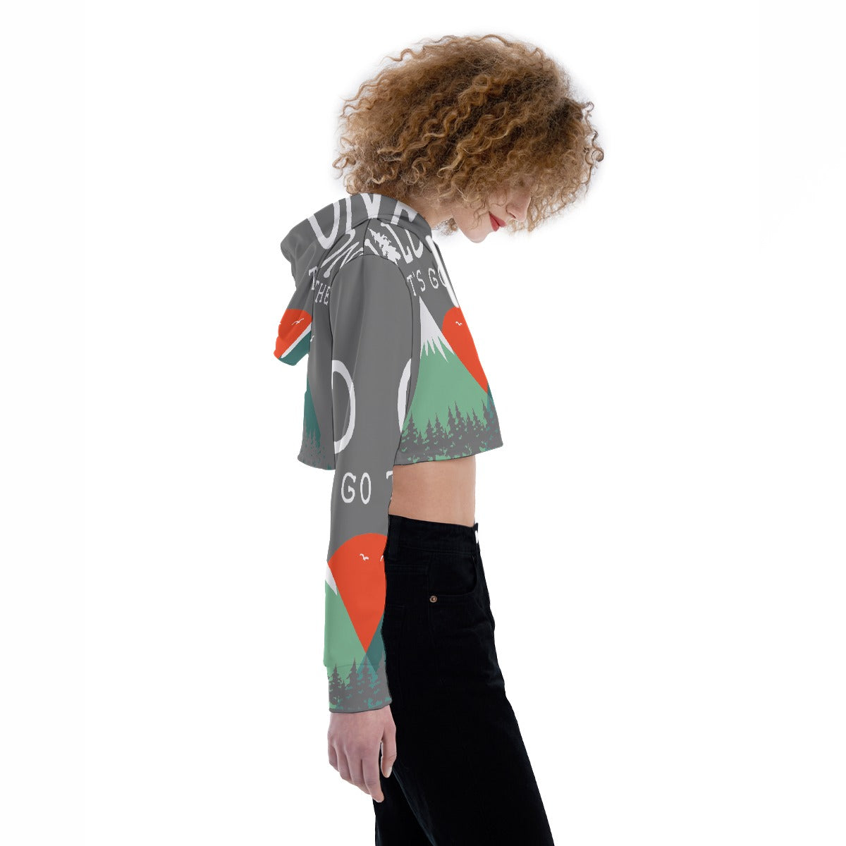 All-Over Print Women's Crop Top Hoodie