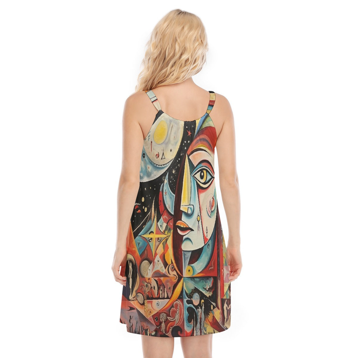 All-Over Print Women's O-neck Cami Dress