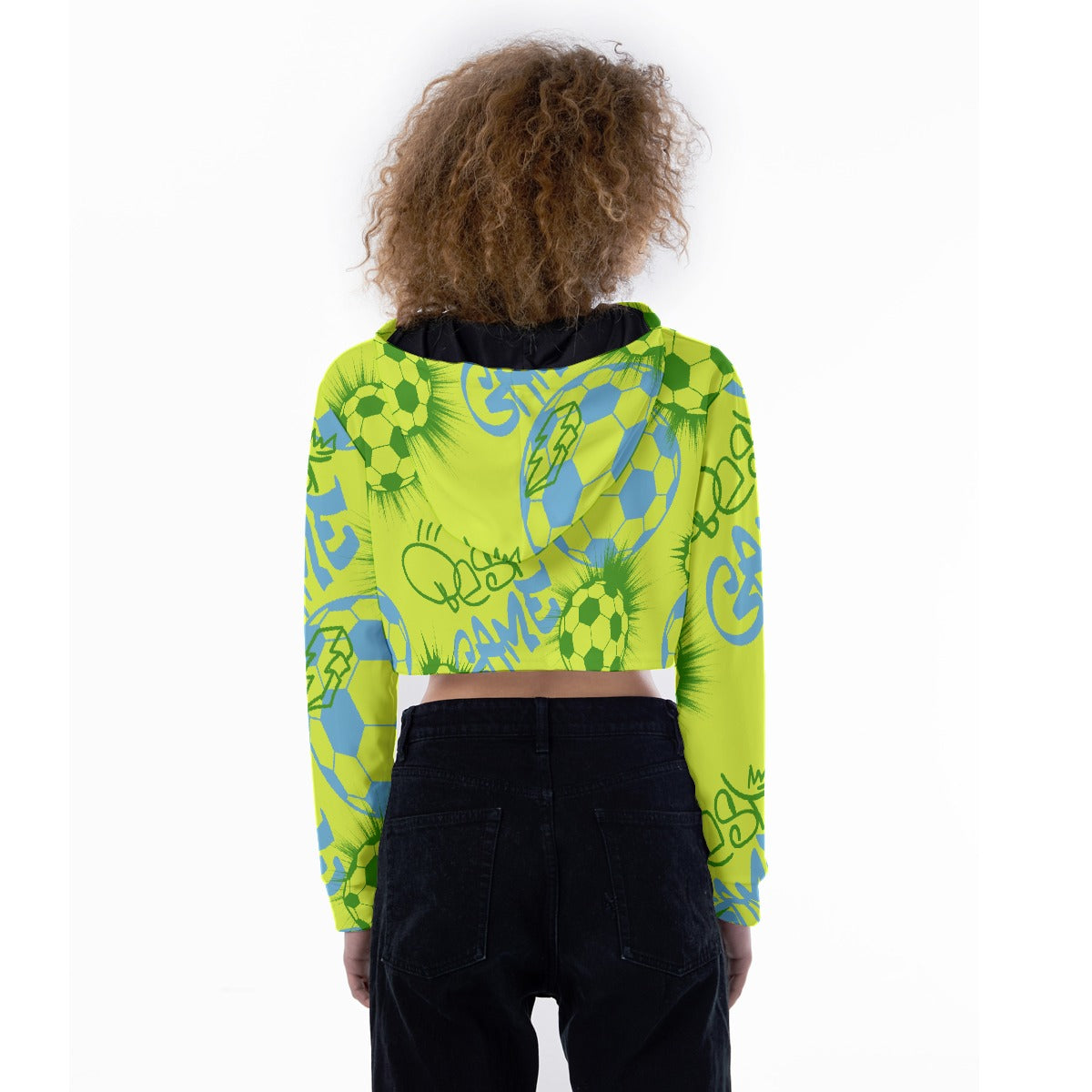 All-Over Print Women's Crop Top Hoodie