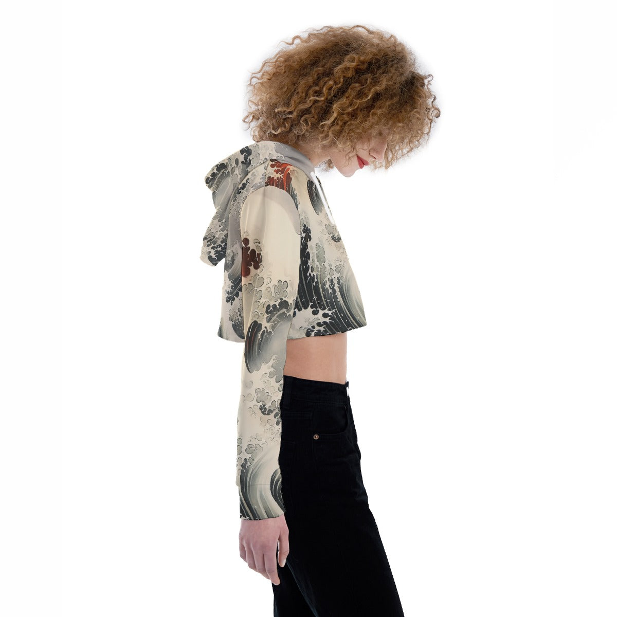 All-Over Print Women's Crop Top Hoodie