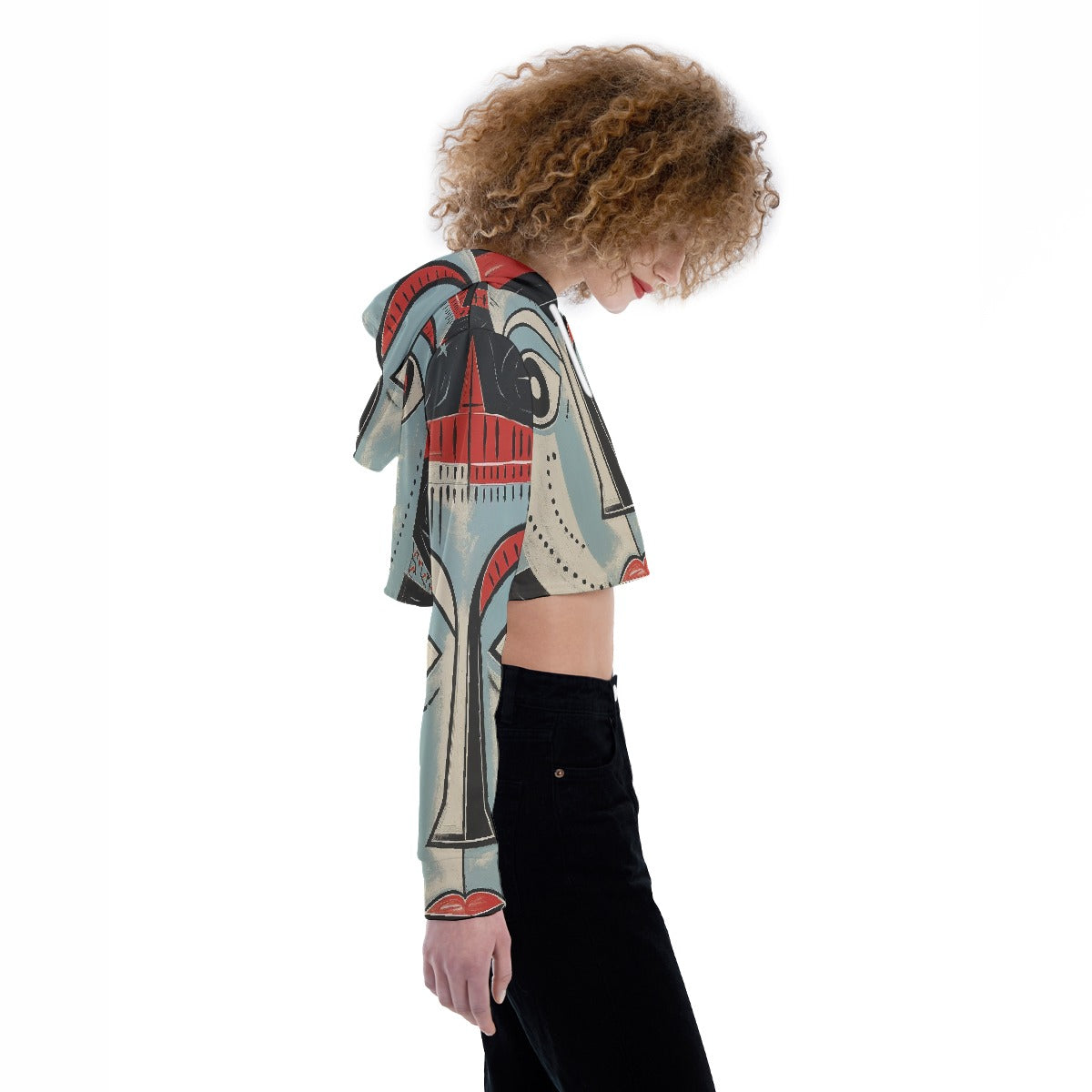 All-Over Print Women's Crop Top Hoodie