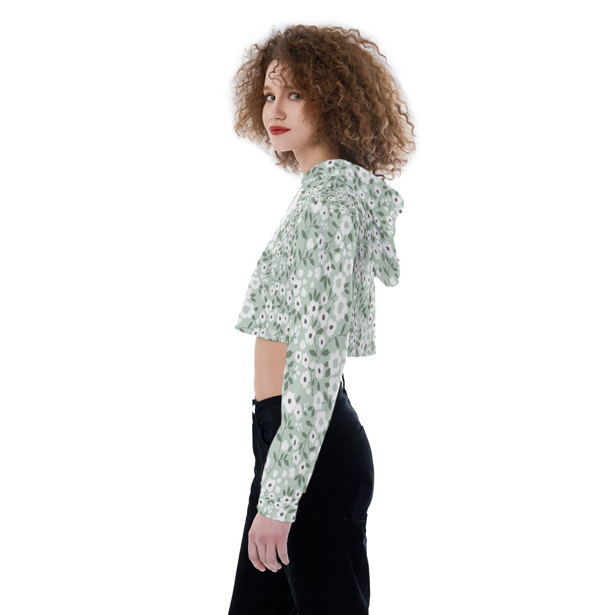 All-Over Print Women's Crop Top Hoodie