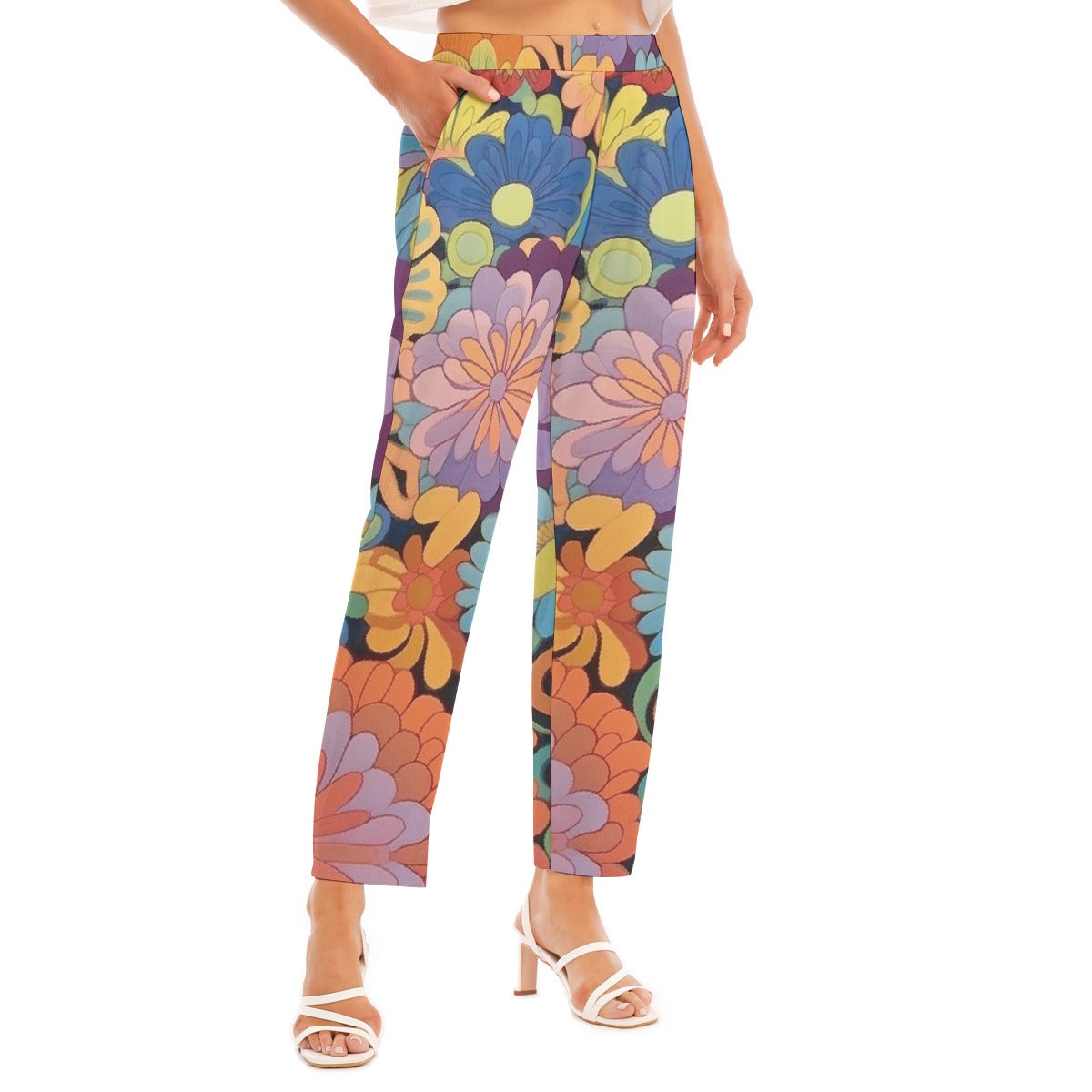 All-Over Print Women's Loose Straight-leg Pants