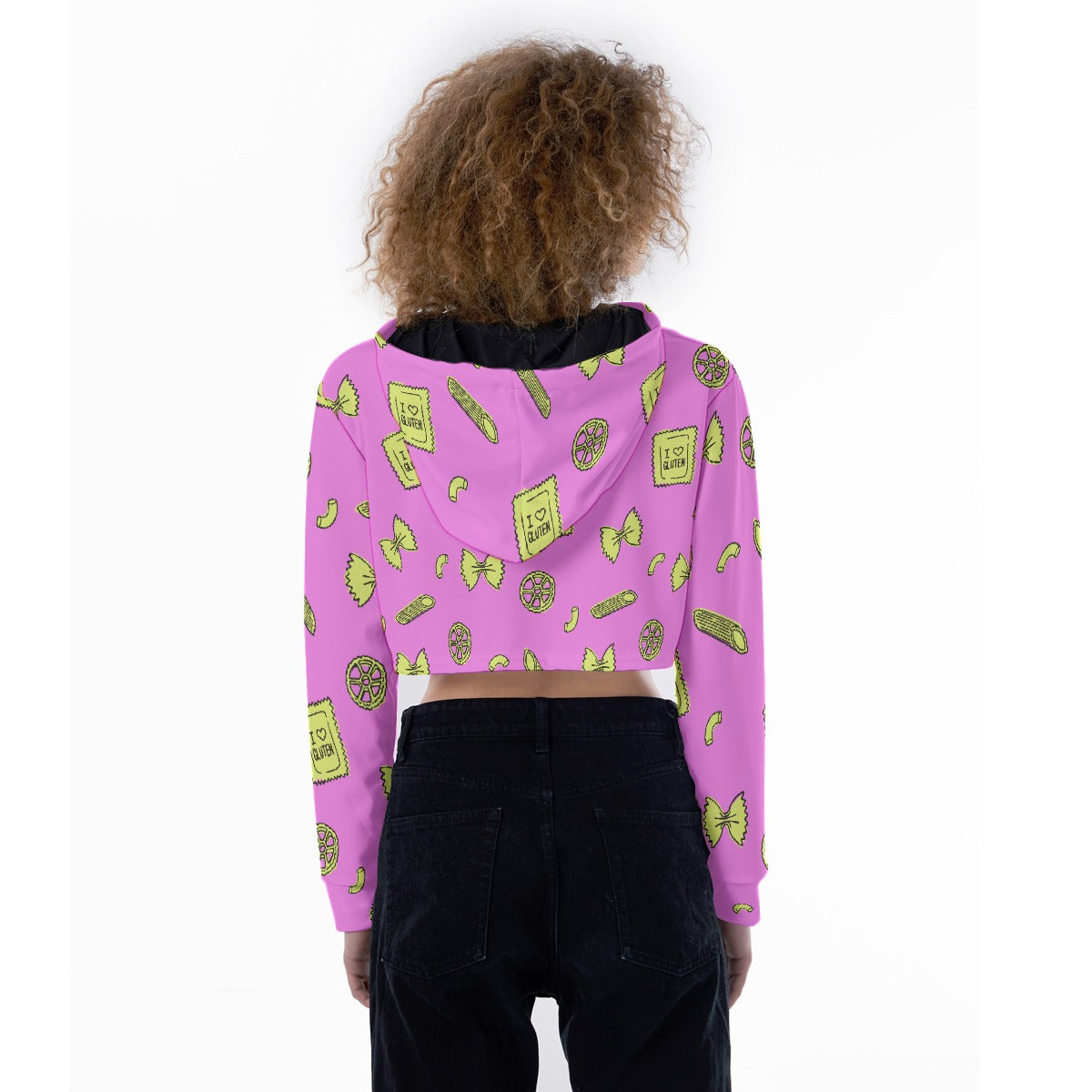 All-Over Print Women's Crop Top Hoodie