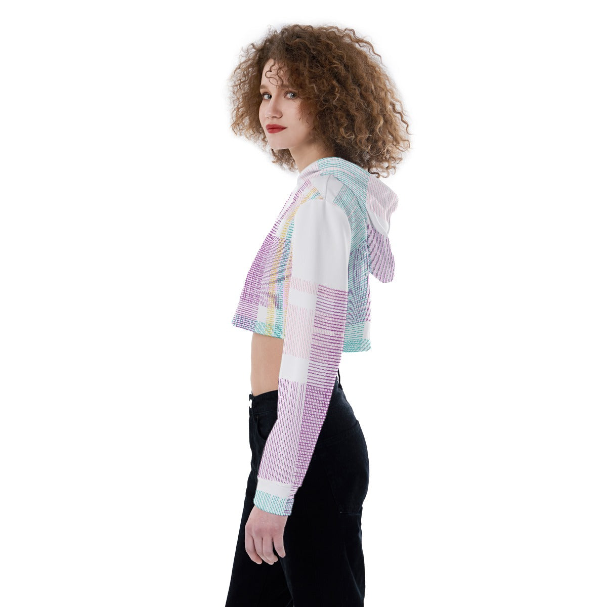 All-Over Print Women's Crop Top Hoodie