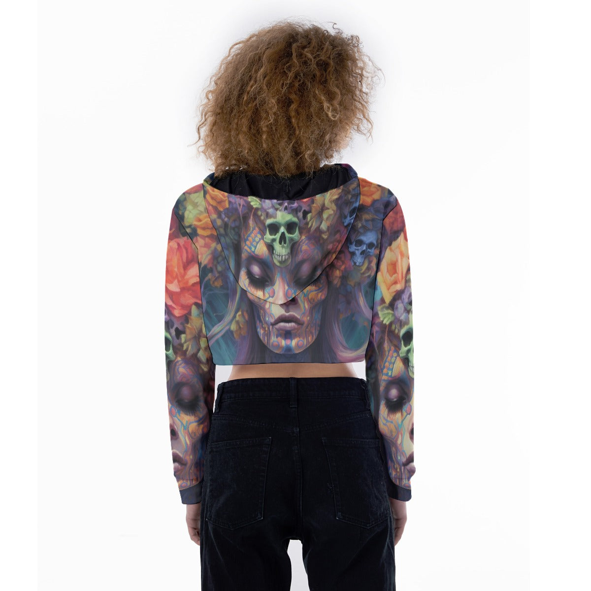 All-Over Print Women's Crop Top Hoodie
