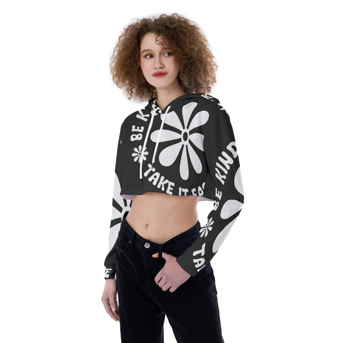All-Over Print Women's Crop Top Hoodie
