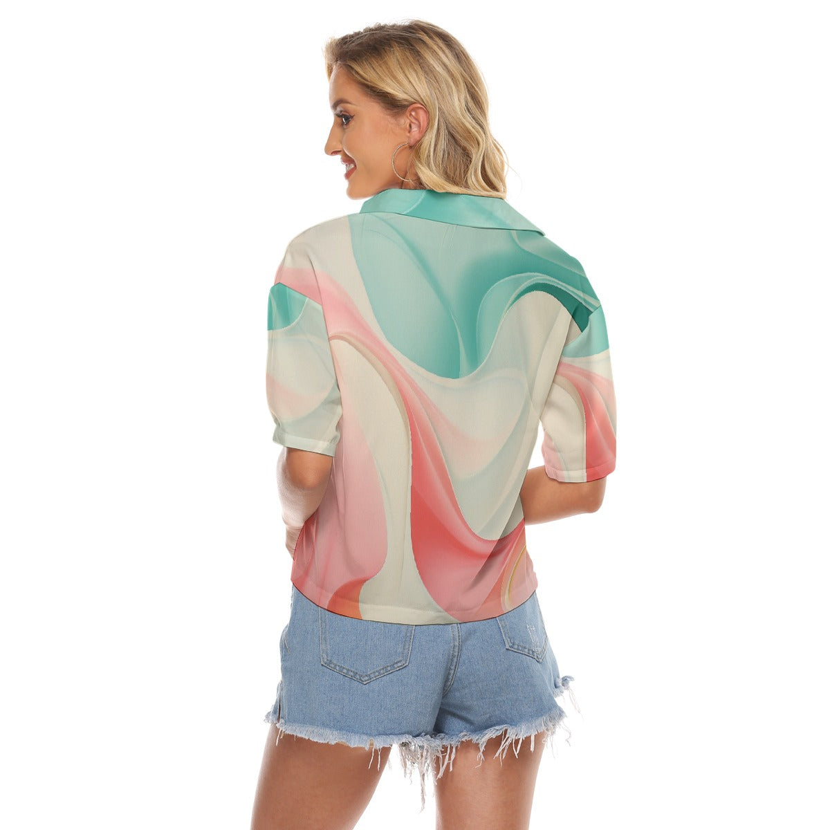 All-Over Print Women's V-neck Shirts