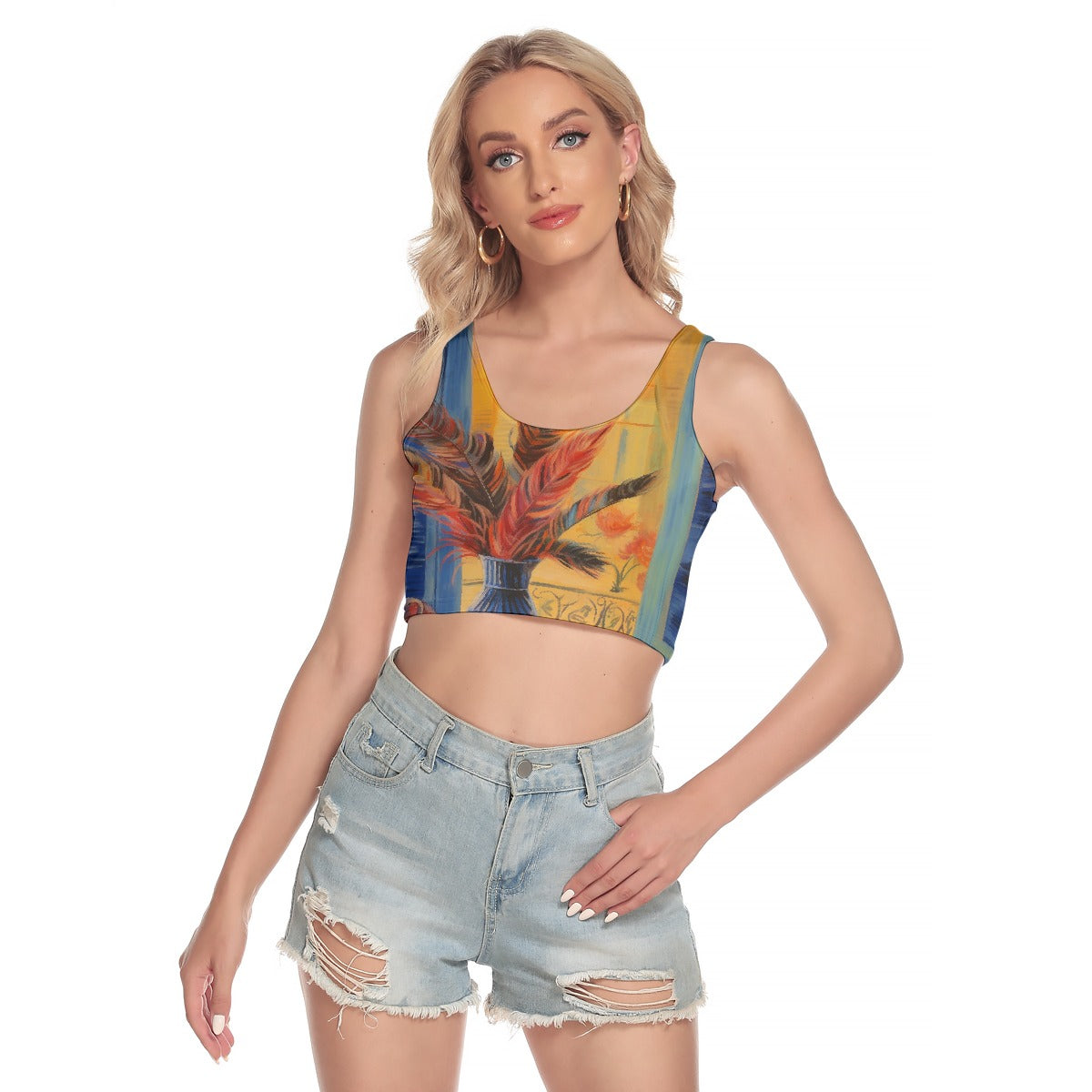 All-Over Print Women's Sport Crop Tank Top