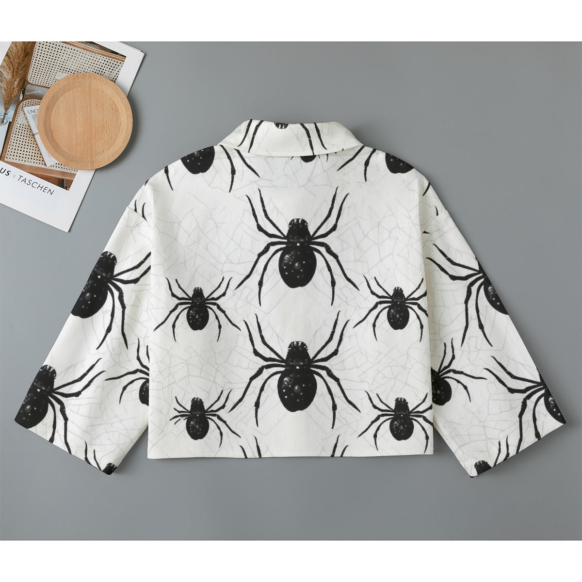 All-Over Print Women's Cropped Jacket | 245GSM Cotton