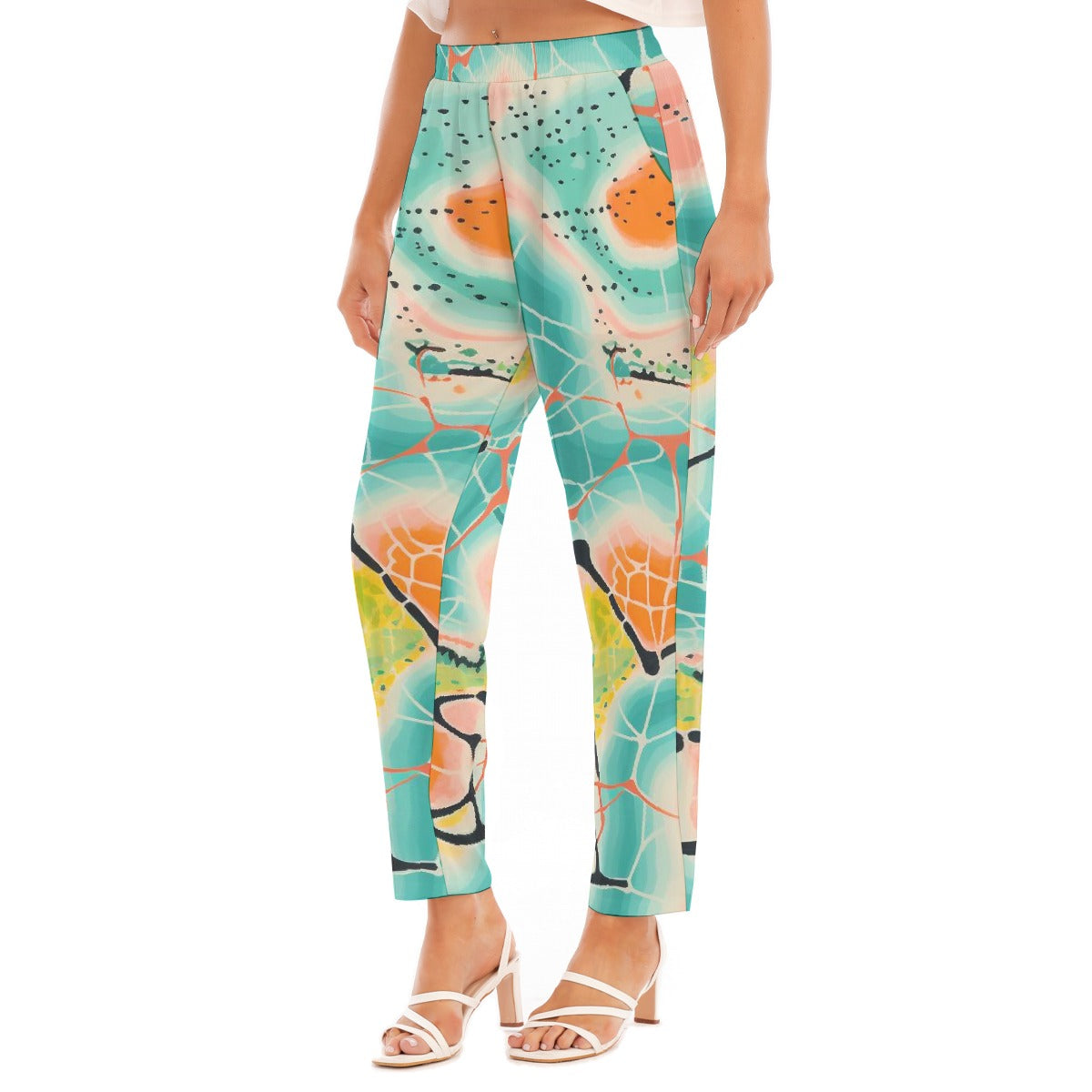 All-Over Print Women's Loose Straight-leg Pants