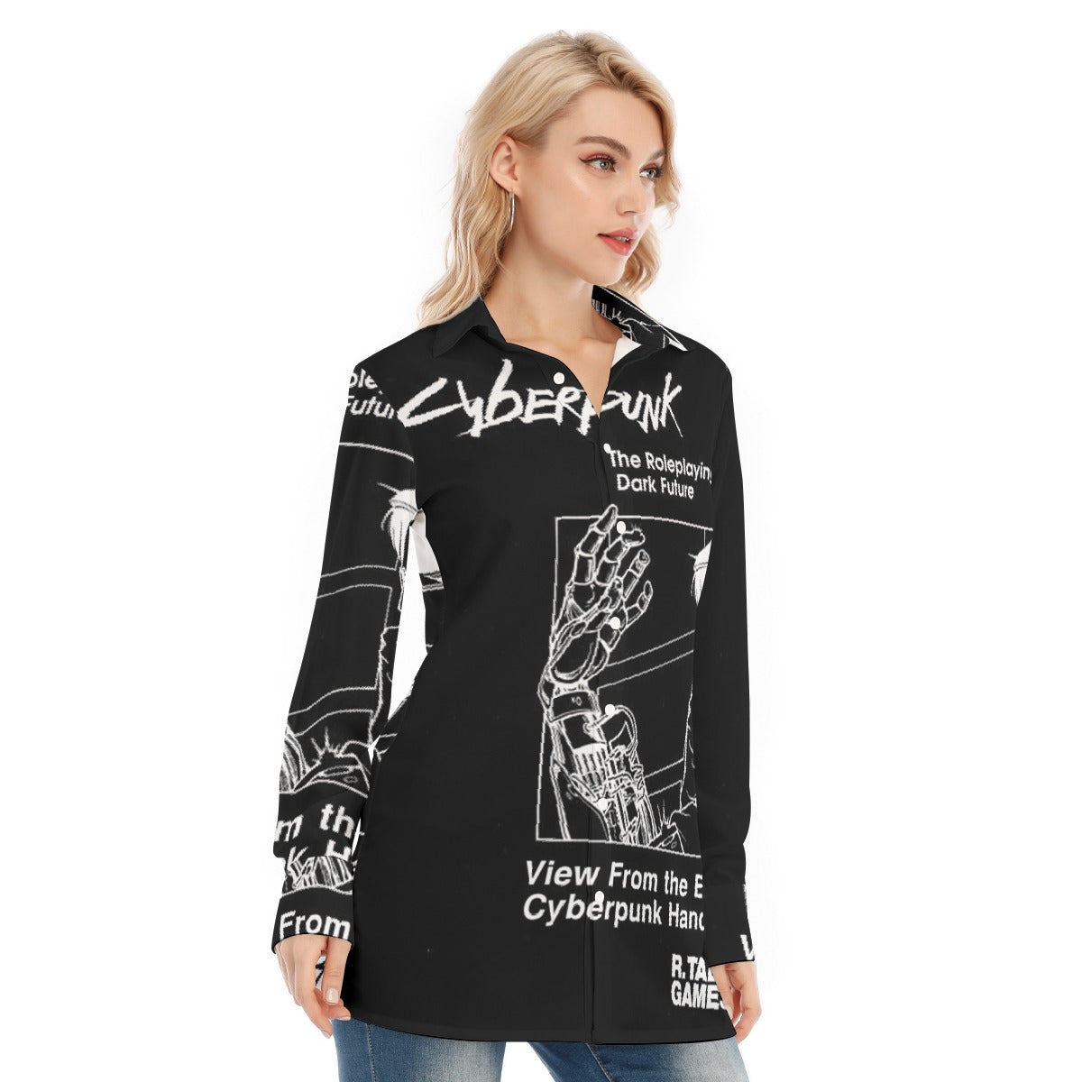 All-Over Print Women's Long Shirt