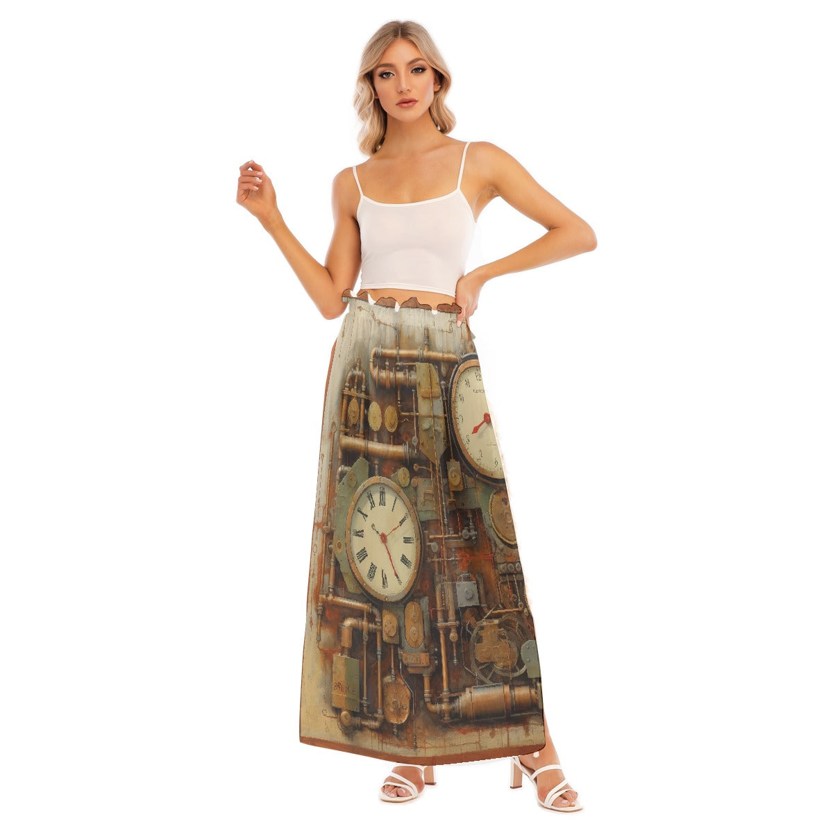 All-Over Print Women's Side Split Skirt