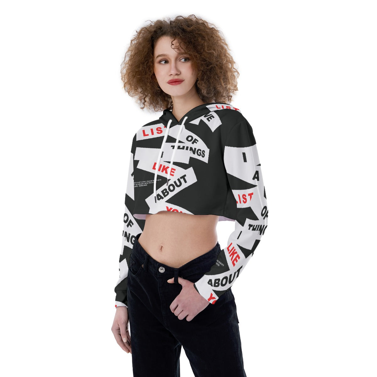 All-Over Print Women's Crop Top Hoodie