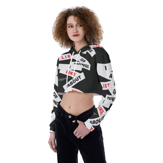 All-Over Print Women's Crop Top Hoodie