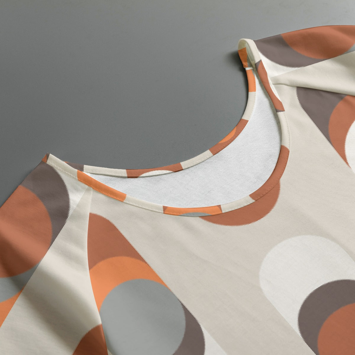 All-Over Print Women's Round Neck T-shirt With Raglan Sleeve