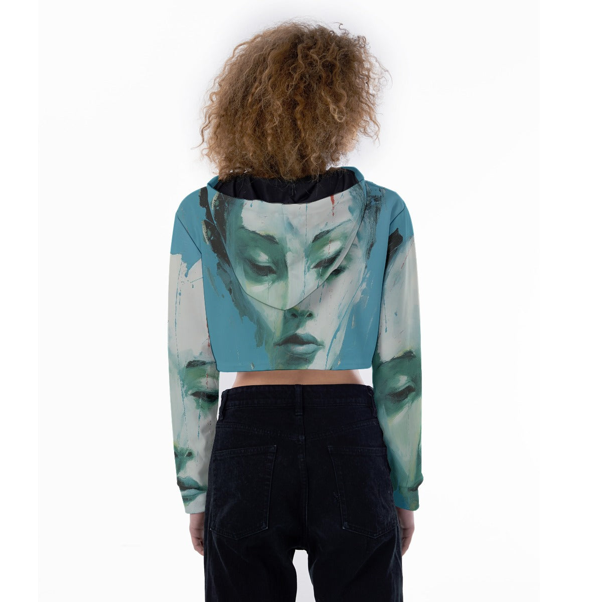 All-Over Print Women's Crop Top Hoodie