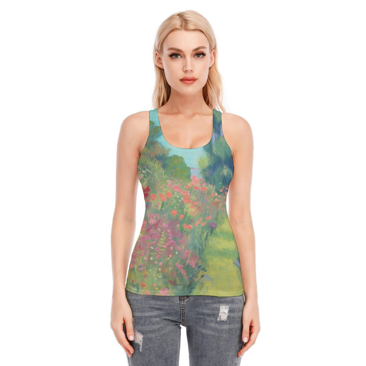 All-Over Print Women's Racer Vest | 190GSM Cotton