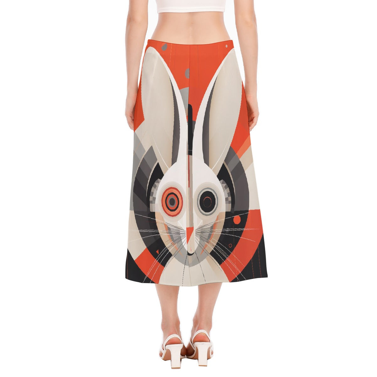 All-Over Print Women's High Slit Long Skirt