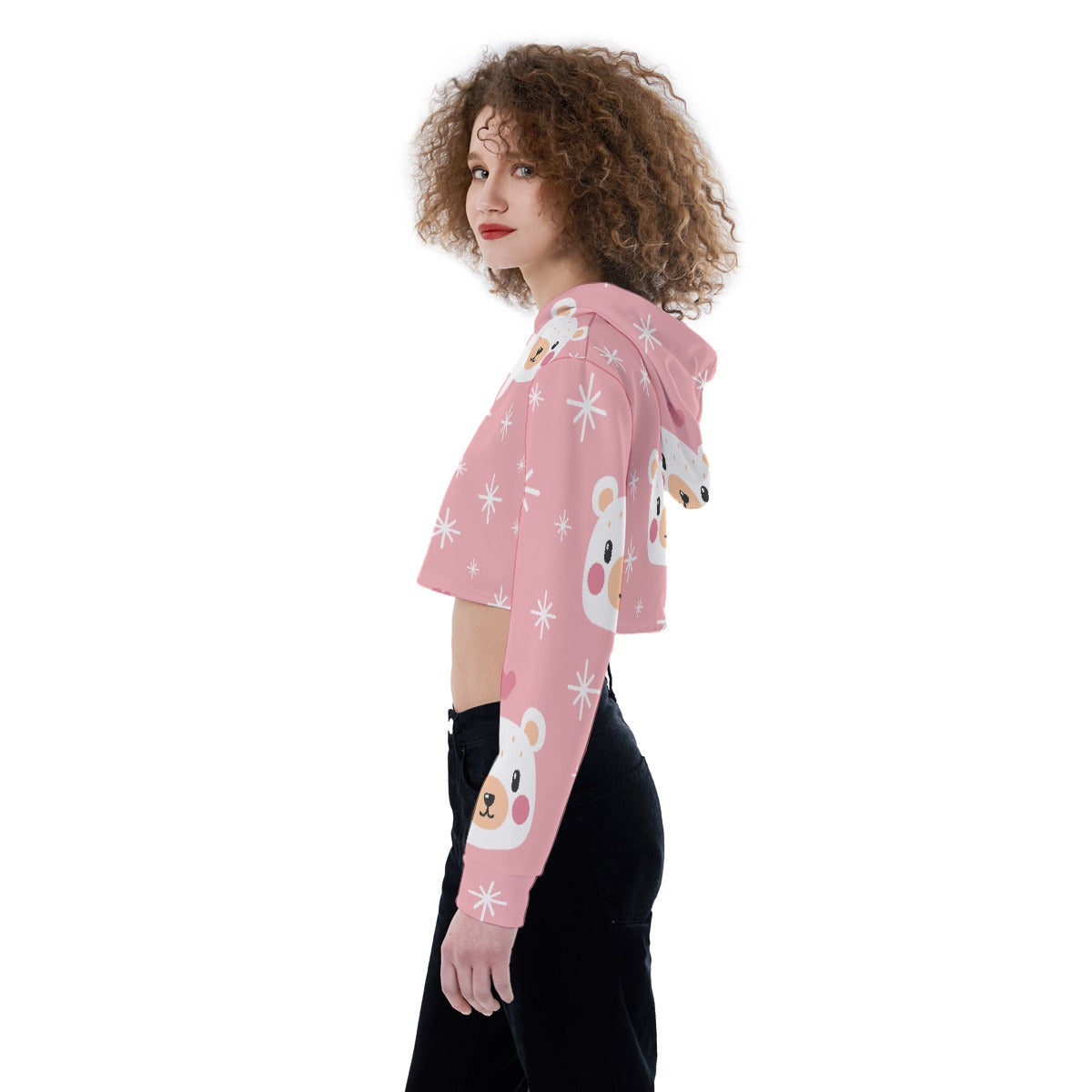 All-Over Print Women's Crop Top Hoodie