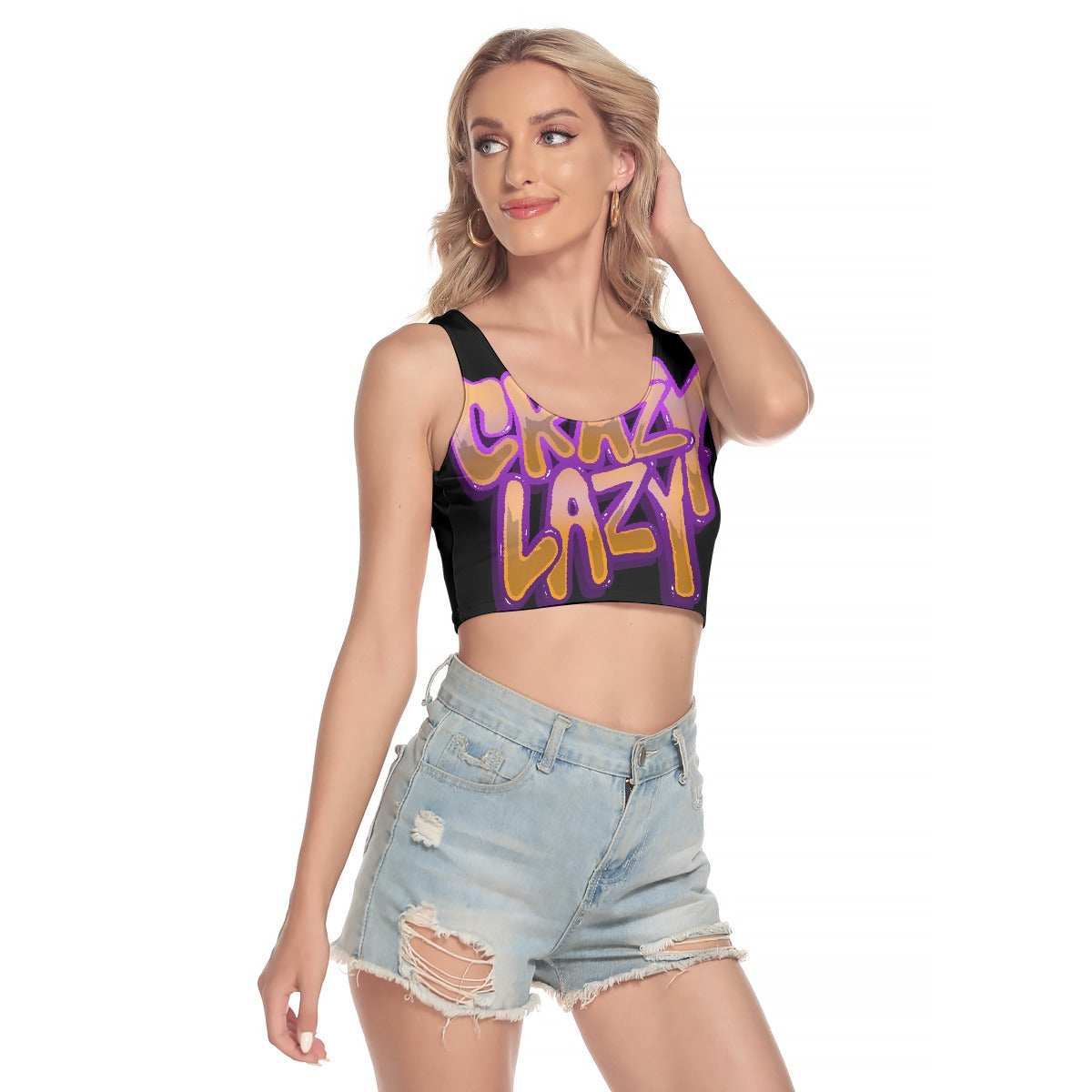 All-Over Print Women's Sport Crop Tank Top