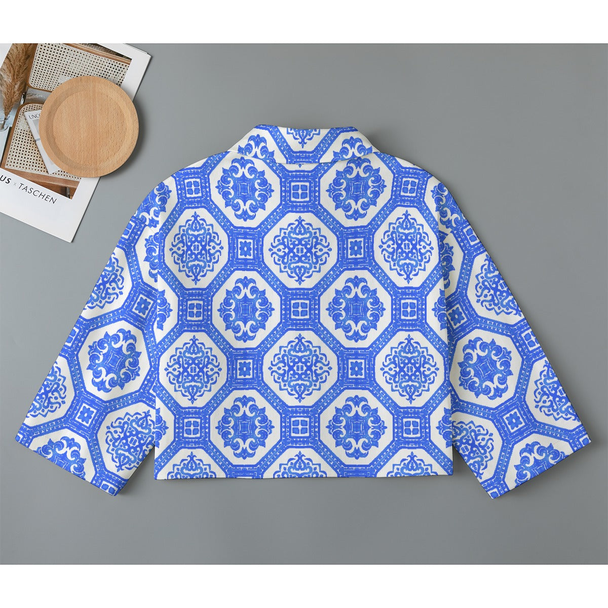 All-Over Print Women's Cropped Jacket | 245GSM Cotton