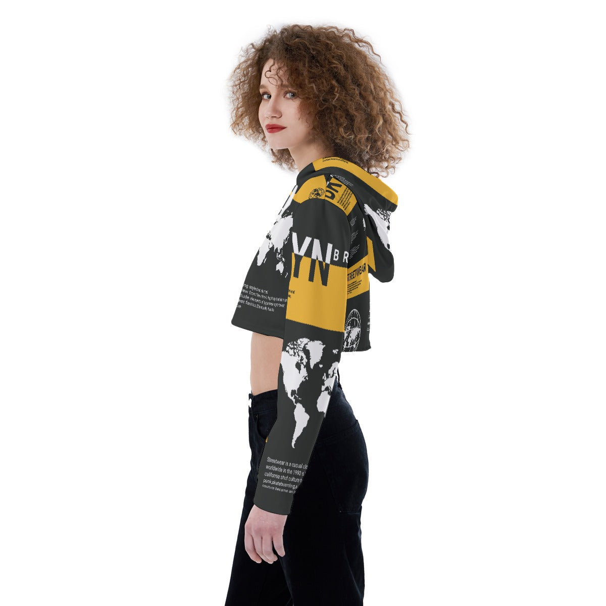 All-Over Print Women's Crop Top Hoodie