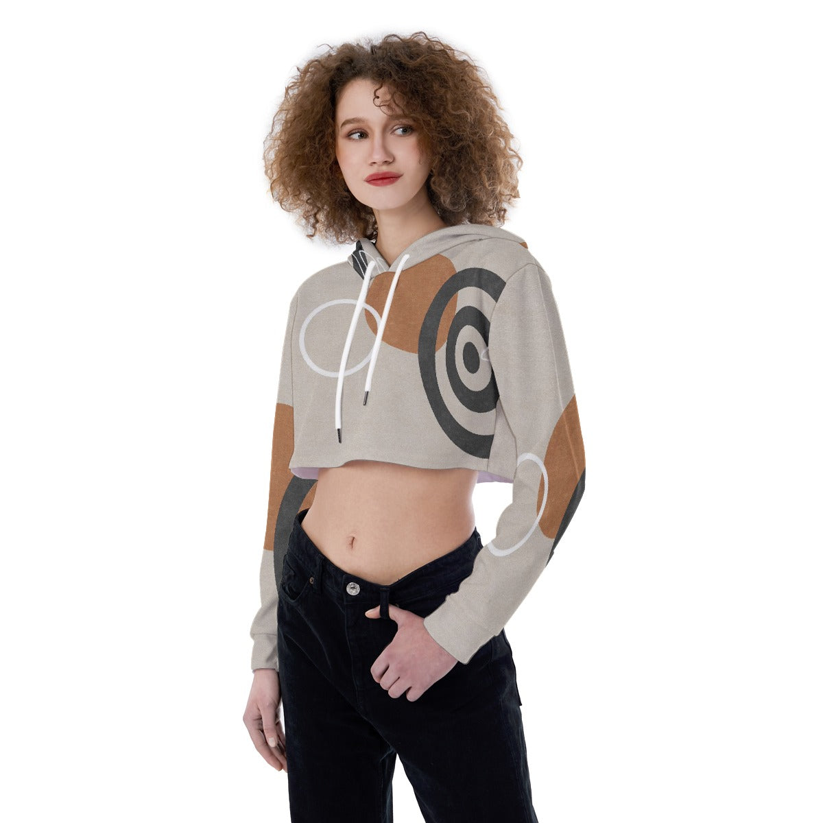 All-Over Print Women's Crop Top Hoodie