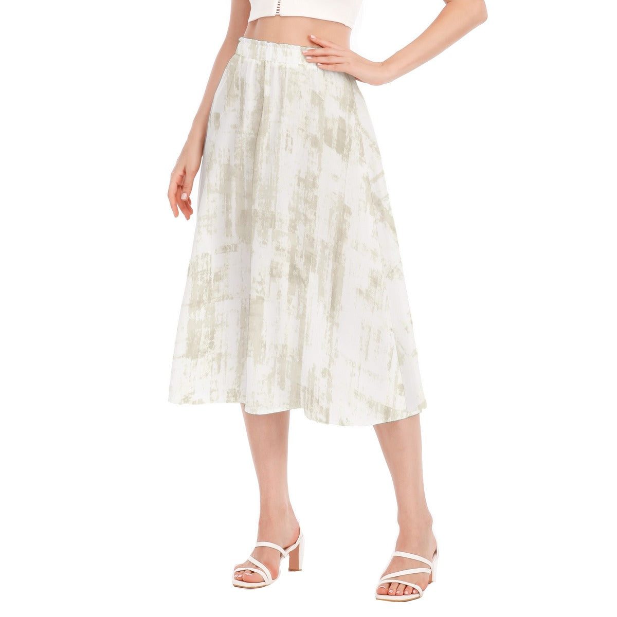 All-Over Print Women's Long Section Chiffon Skirt