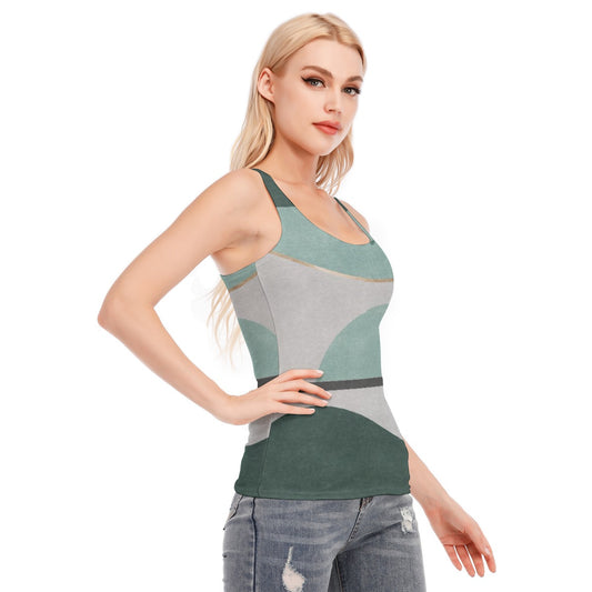 All-Over Print Women's Racer Vest | 190GSM Cotton