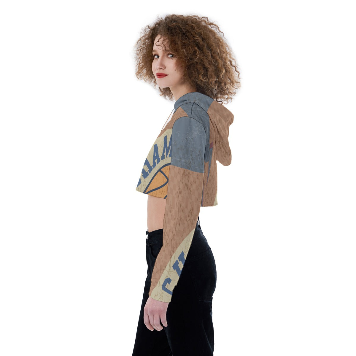 All-Over Print Women's Crop Top Hoodie