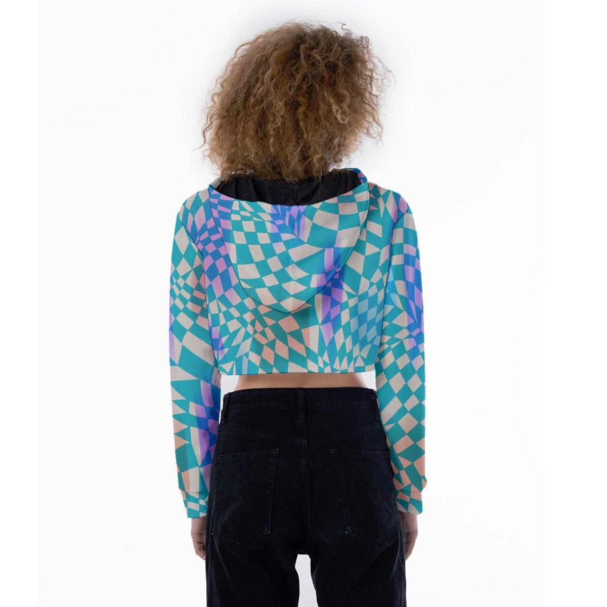 All-Over Print Women's Crop Top Hoodie