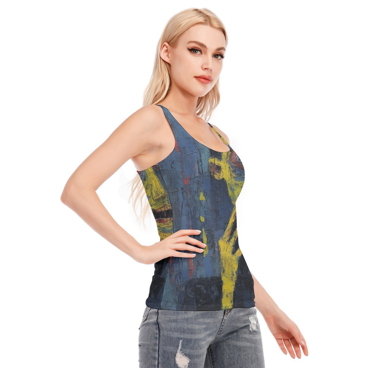 All-Over Print Women's Racer Vest | 190GSM Cotton