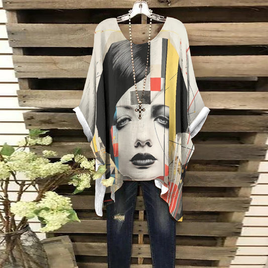 All-Over Print Women's Bat Sleeve Shirt