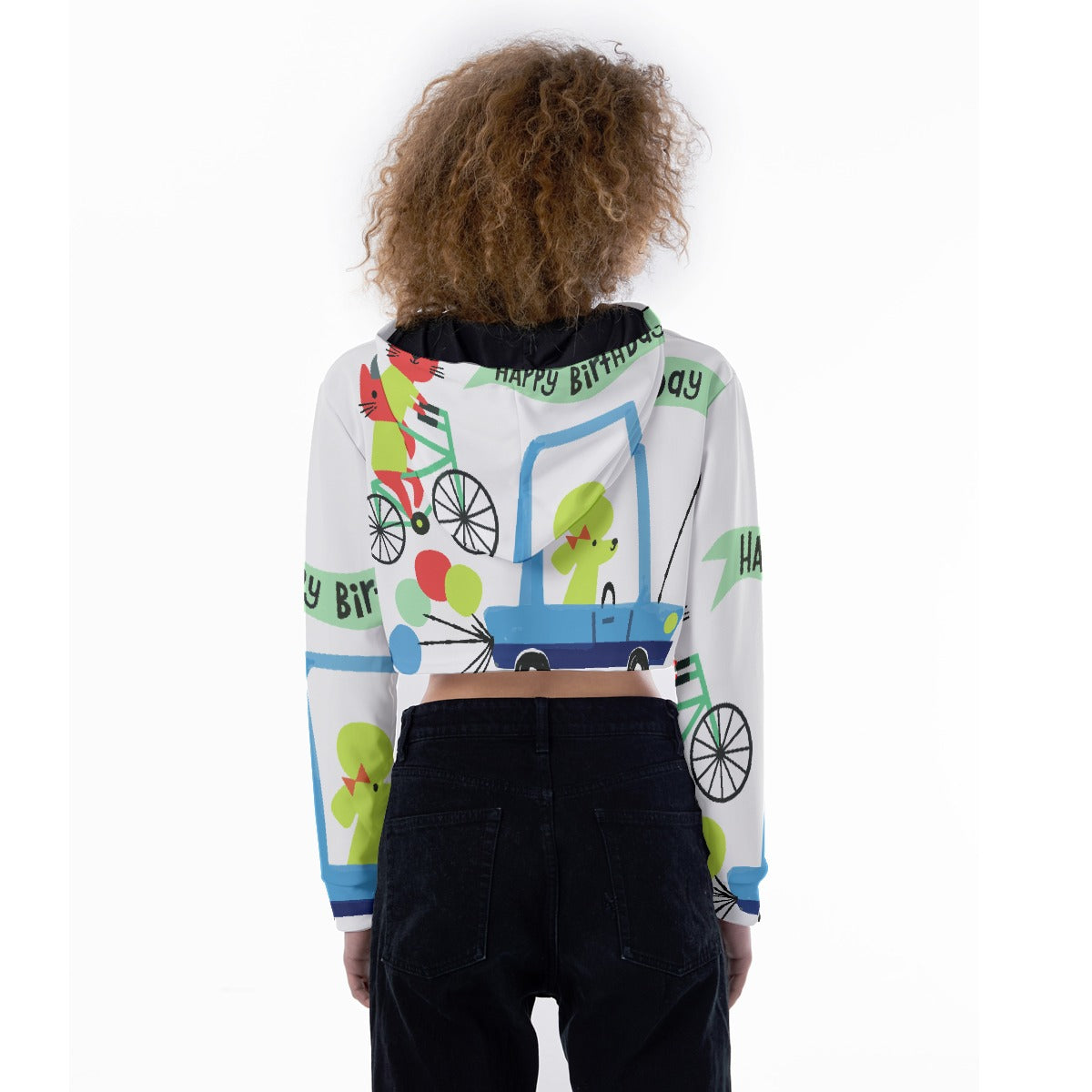 All-Over Print Women's Crop Top Hoodie