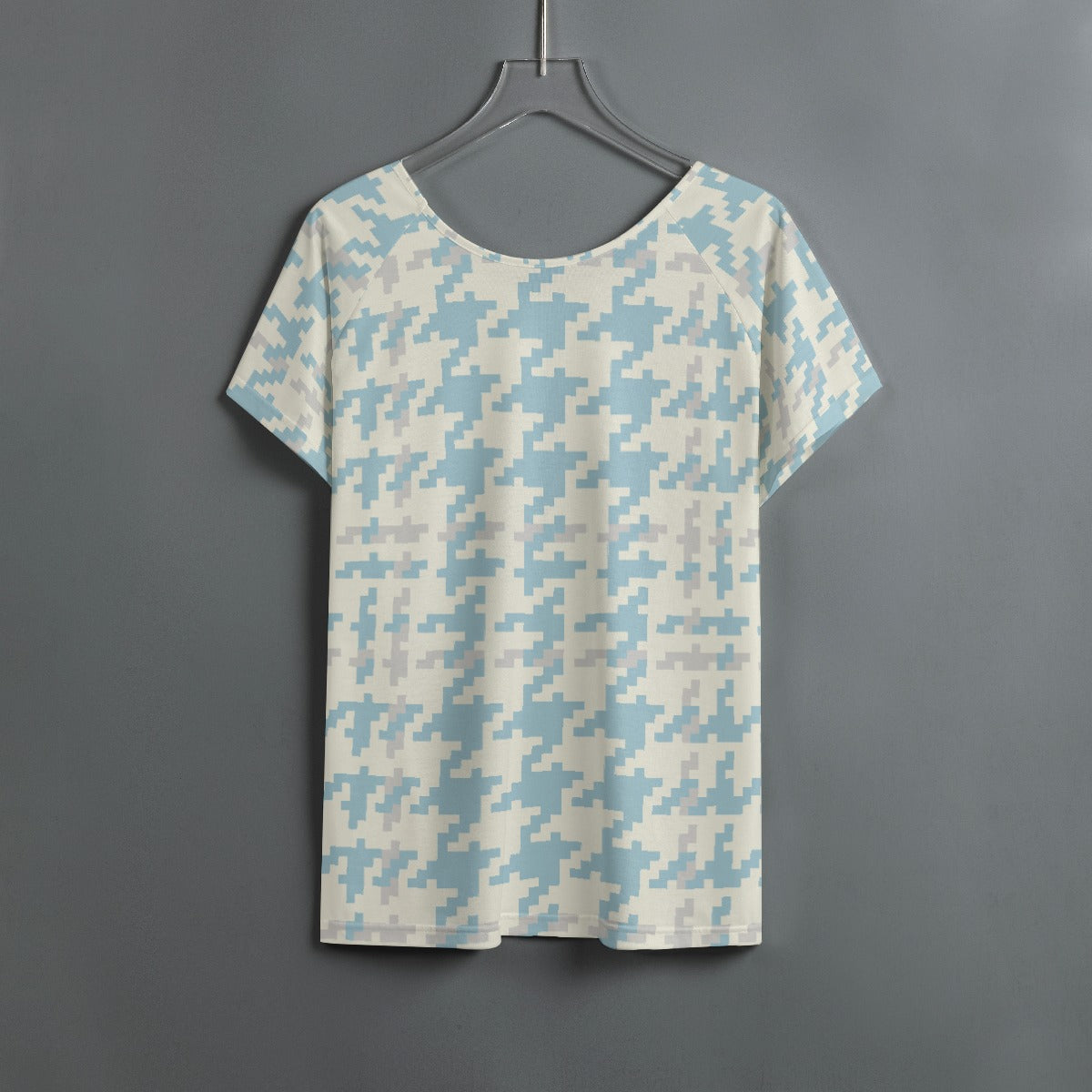 All-Over Print Women's Round Neck T-shirt With Raglan Sleeve