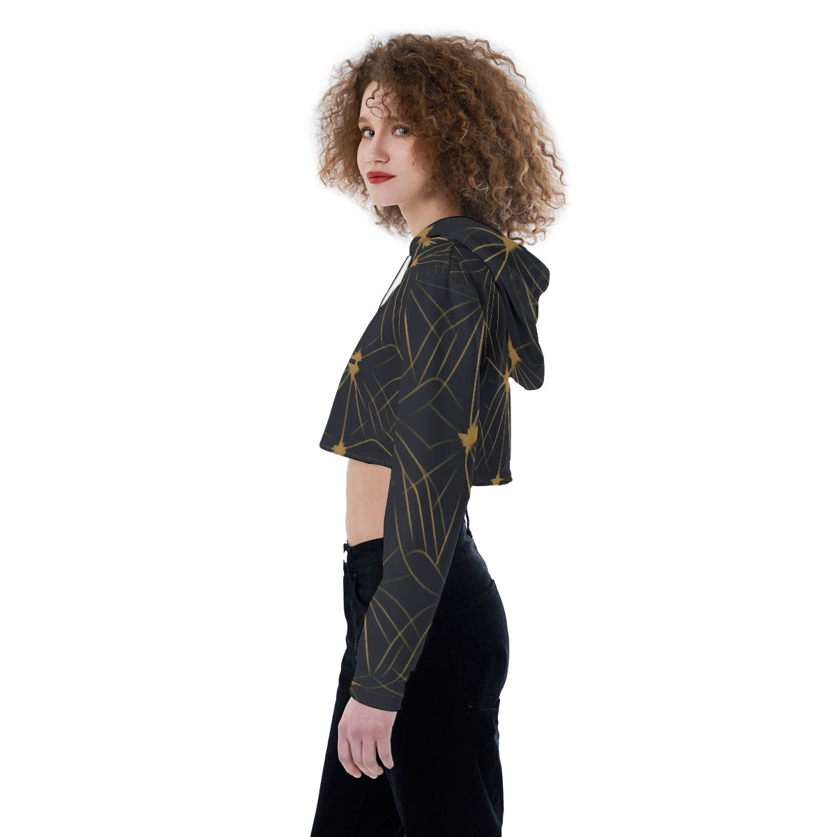 All-Over Print Women's Crop Top Hoodie