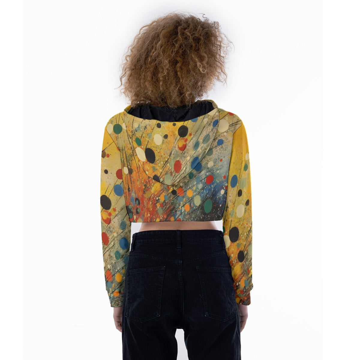 All-Over Print Women's Crop Top Hoodie