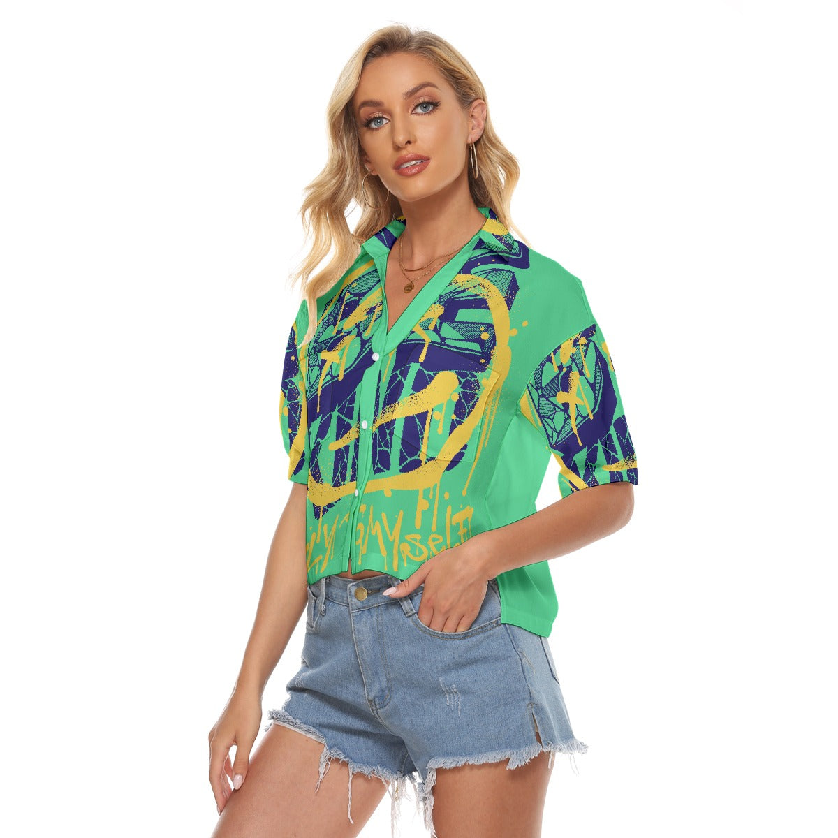 All-Over Print Women's V-neck Shirts