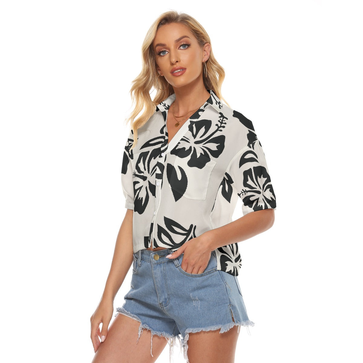 All-Over Print Women's V-neck Shirts