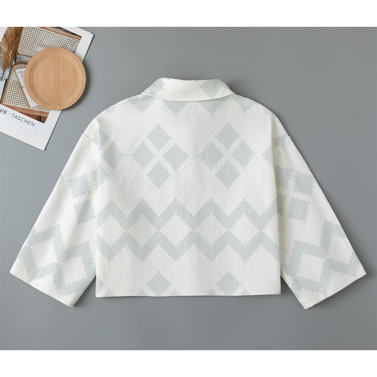 All-Over Print Women's Cropped Jacket | 245GSM Cotton