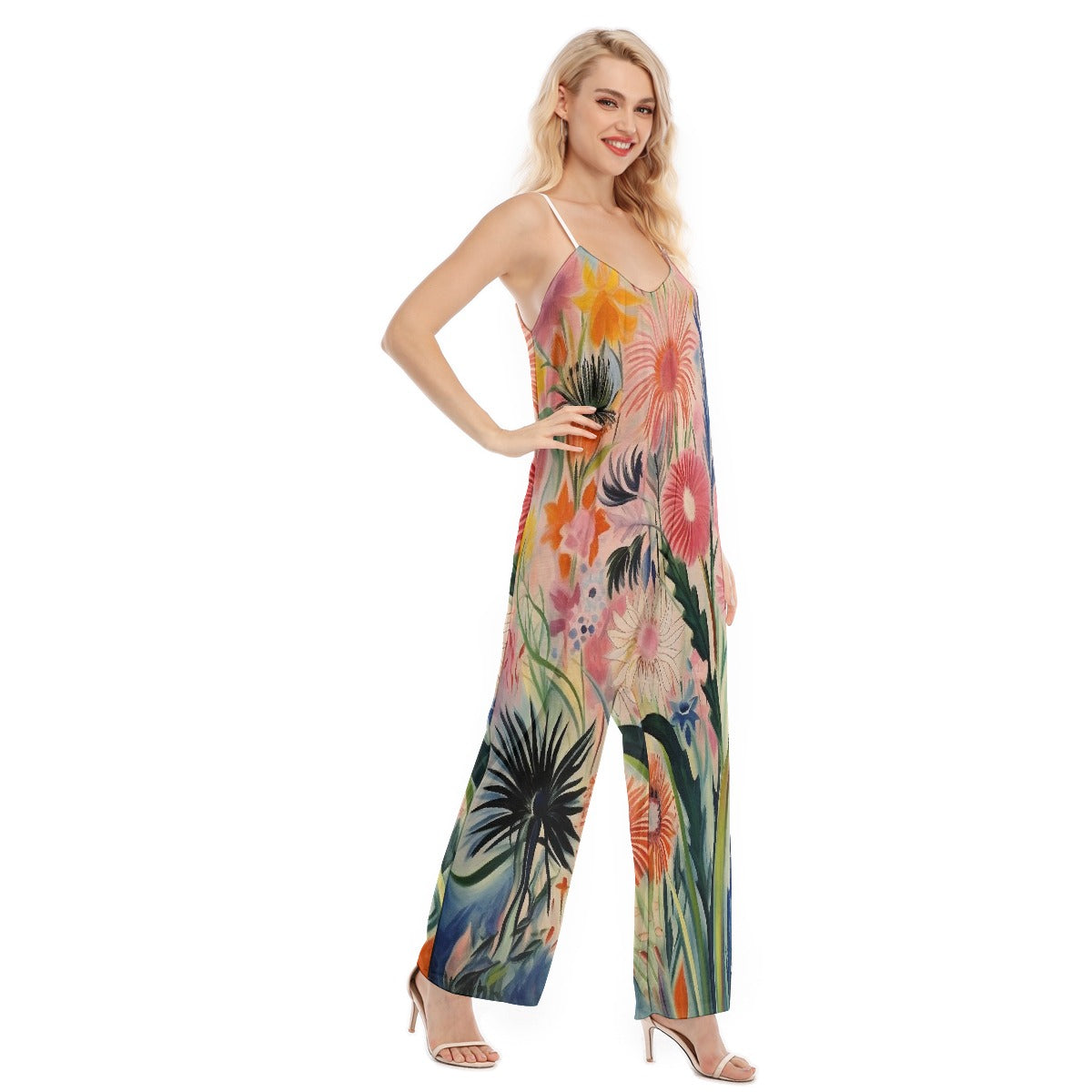 All-Over Print Women's Loose Cami Jumpsuit