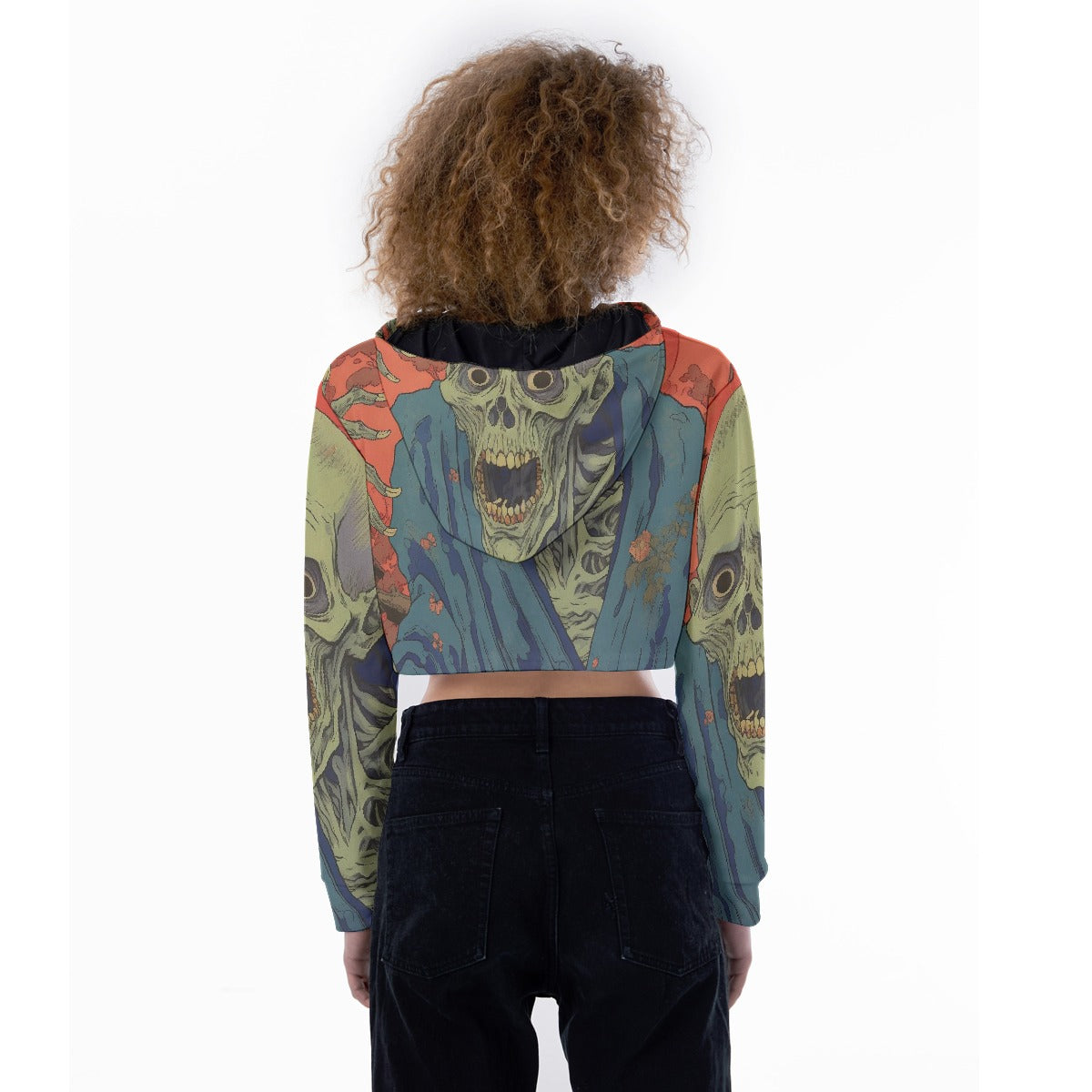 All-Over Print Women's Crop Top Hoodie