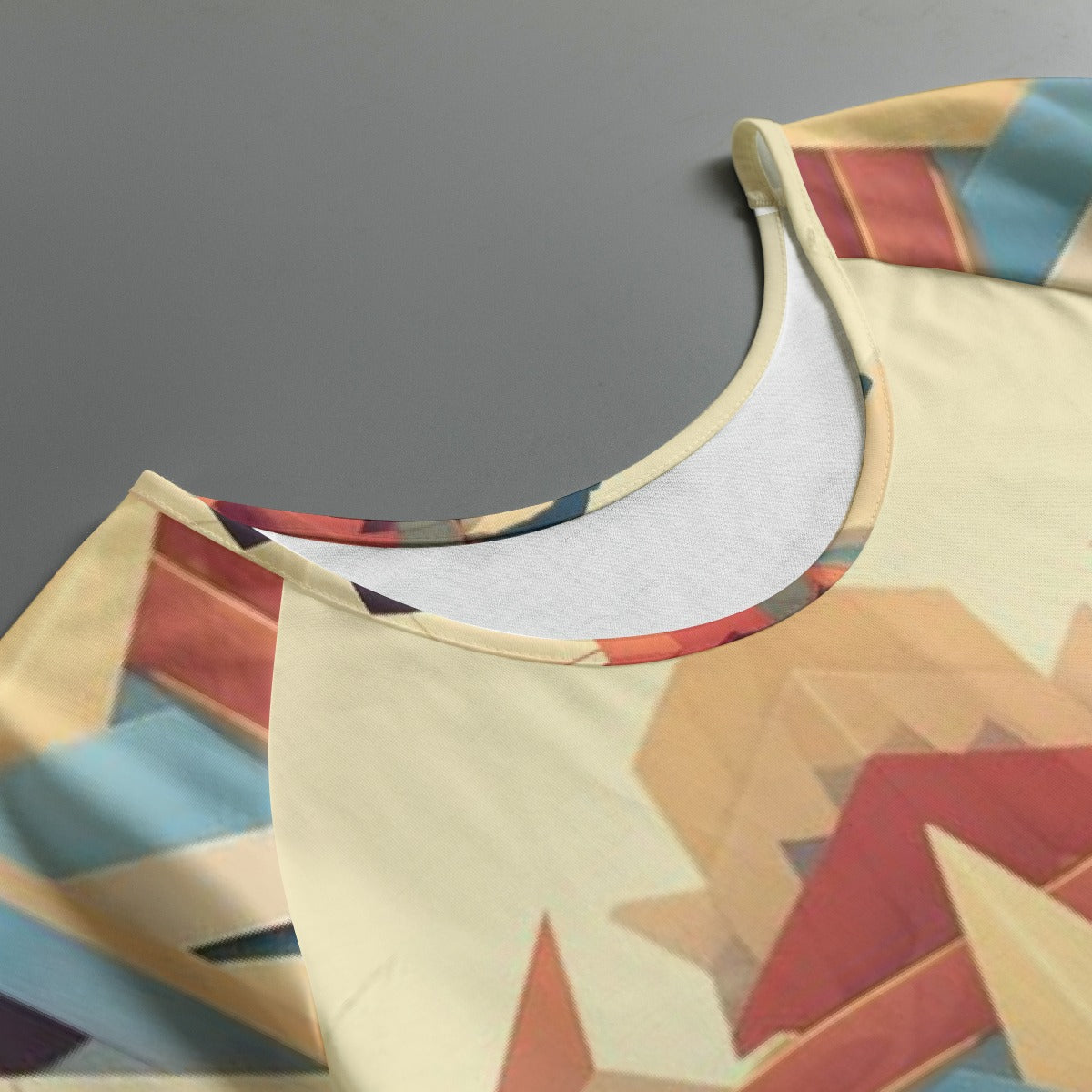 All-Over Print Women's Round Neck T-shirt With Raglan Sleeve