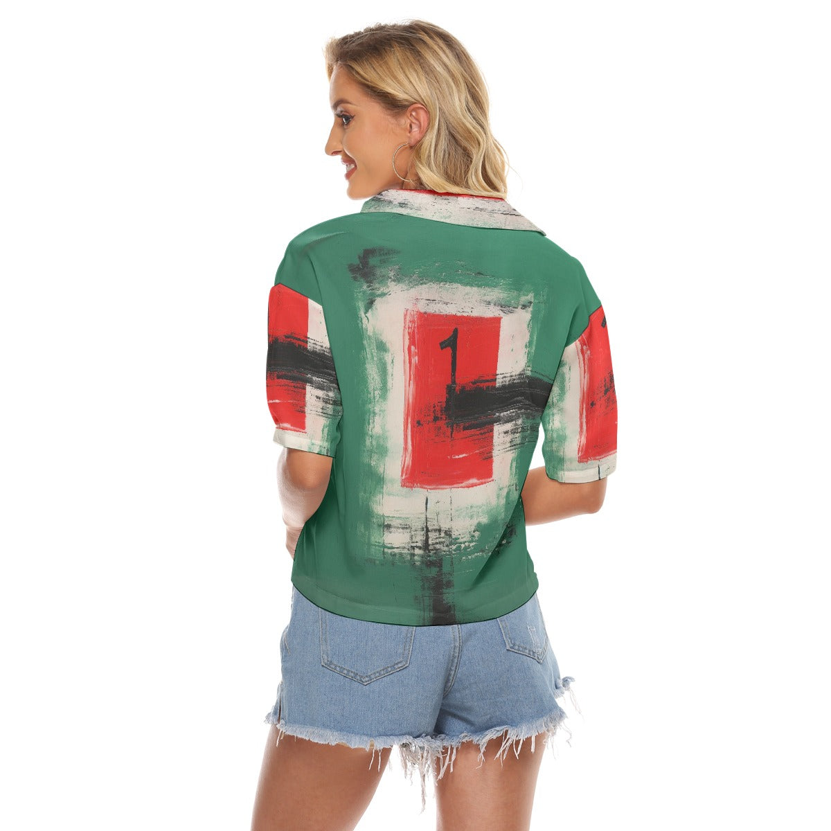 All-Over Print Women's V-neck Shirts