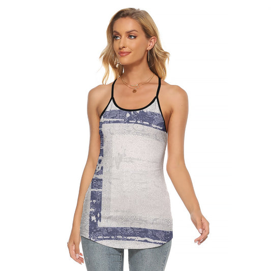All-Over Print Women's Criss-Cross Open Back Tank Top