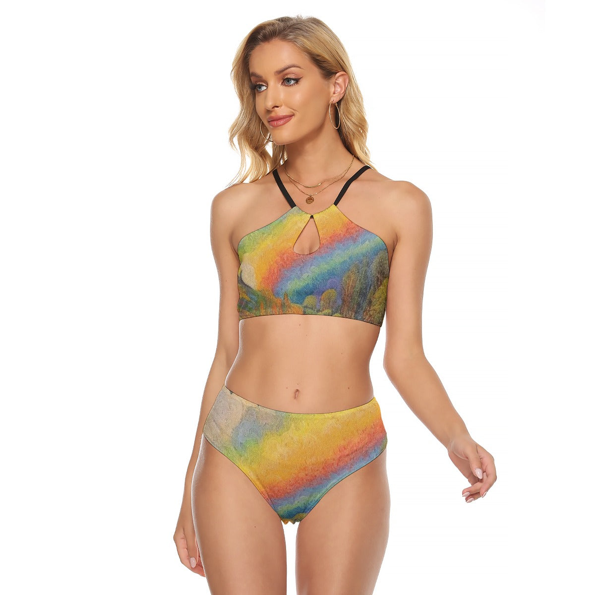 All-Over Print Women's Cami Keyhole One-piece Swimsuit